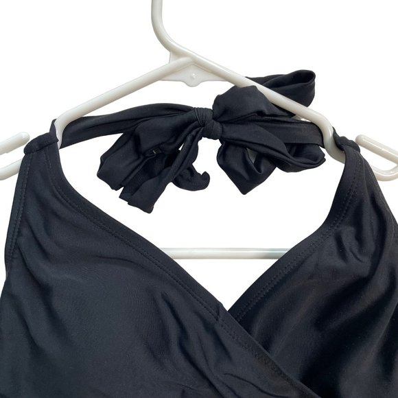 Time Tru Black One Piece Swimsuit Swim Wear Padded Size 4 to 6 Black u - Picture 6 of 7